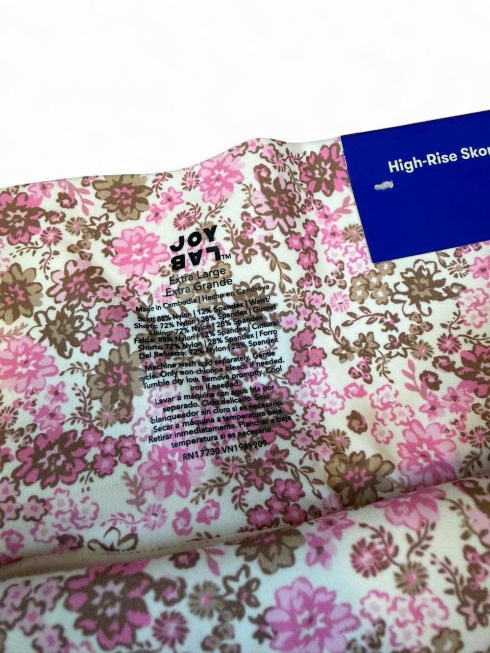 JoyLab Pink Floral Ruffle Mini Skirt - Picture 4 of 5